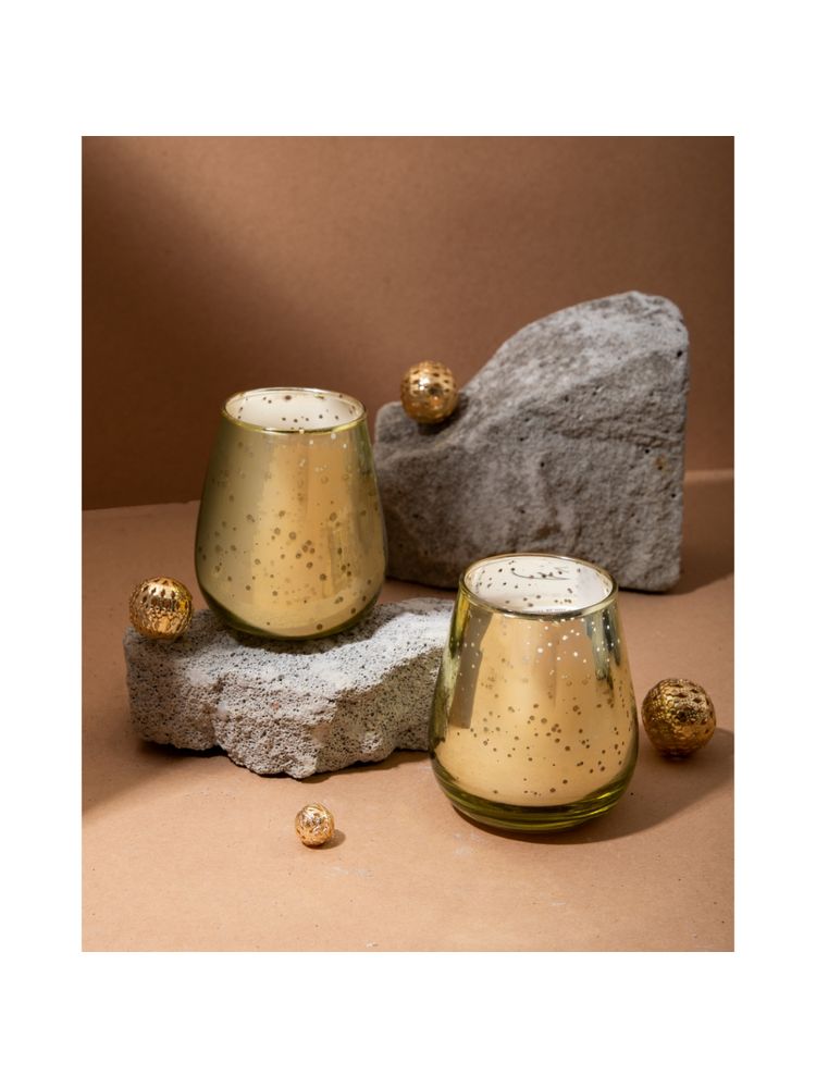 SEVA HOME Royal Blanc Candle Set (Gold) 20 Hours Burn Each-image-6