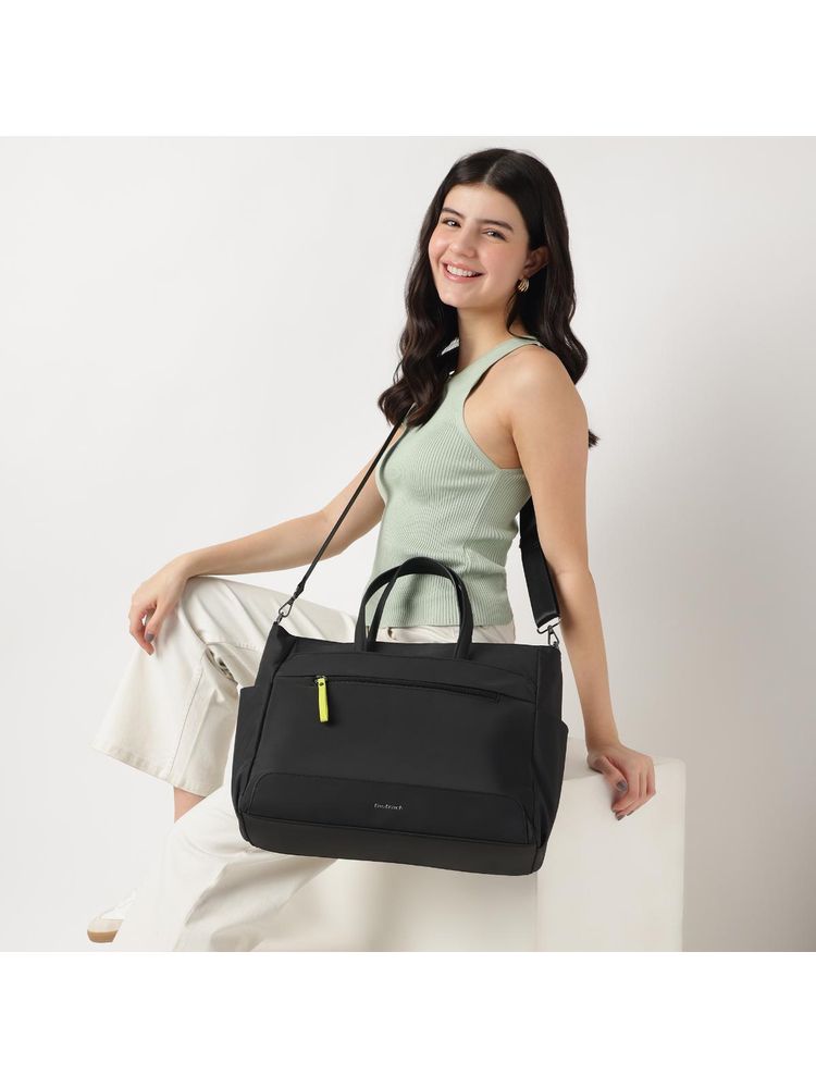 Fastrack Workease All-Day Laptop Black Tote Bag-image-7