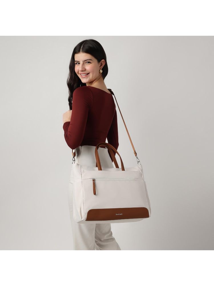fastrack accessories Fastrack Workease All-Day Laptop Beige Tote Bag-picture-23