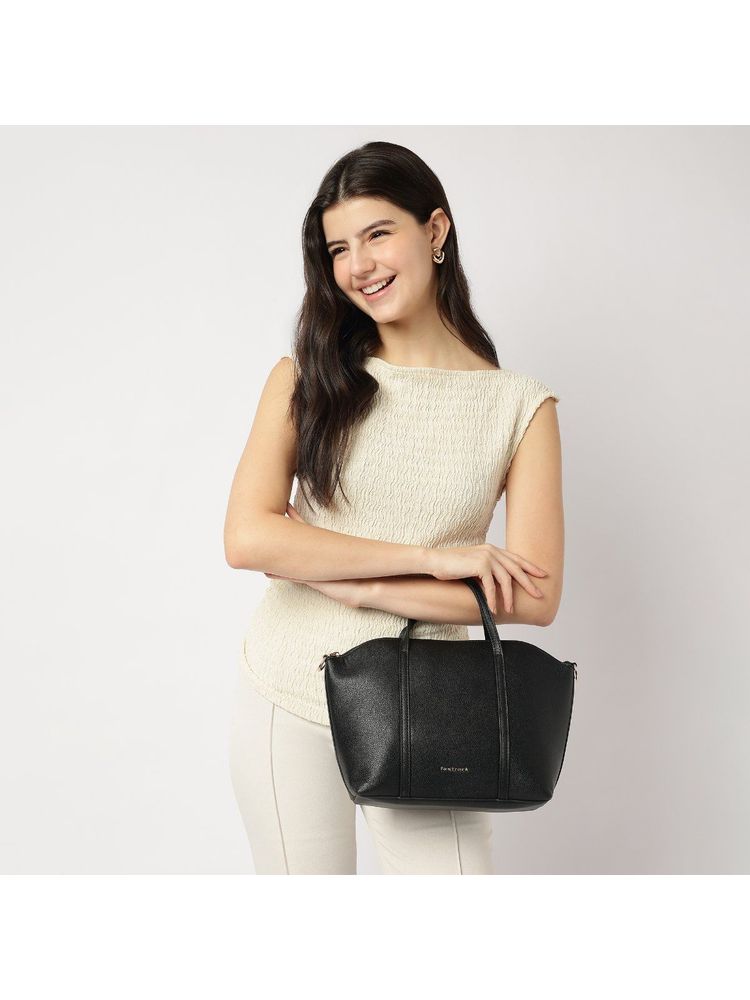 fastrack accessories Fastrack Black Solid Urban Chic Slingbag with Detachable Strap-picture-28