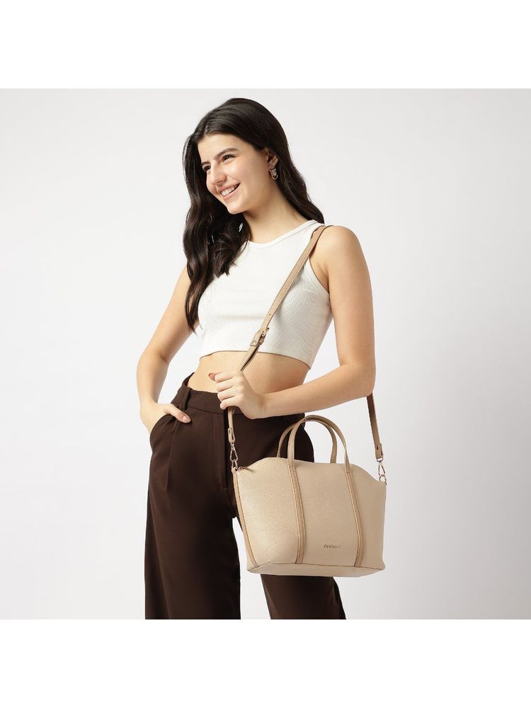fastrack accessories Fastrack Beige Solid Urban Chic Slingbag with Detachable Strap-picture-16