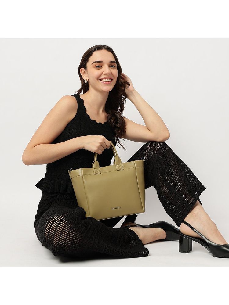 Fastrack Olive Solid Sidekick Slingbag with Detachable Strap-image-42