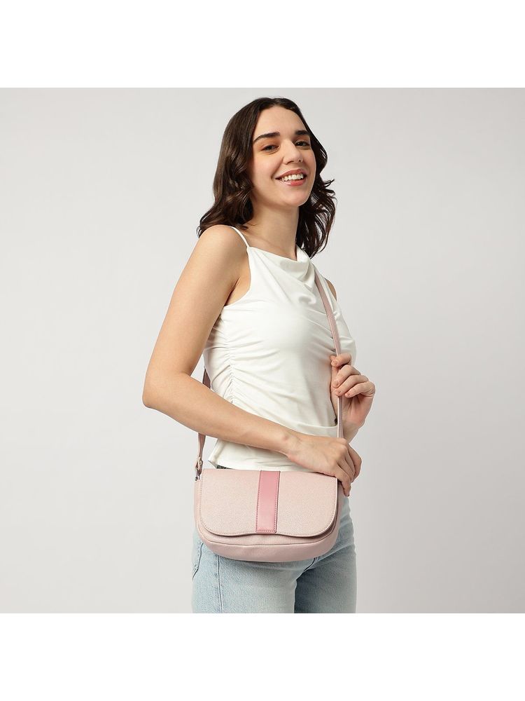Fastrack Pink Solid On The Go Sling Bag-image-31