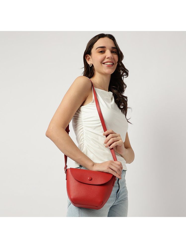 fastrack accessories Fastrack Red Textured Catch Me If You Can Sling Bag-picture-19