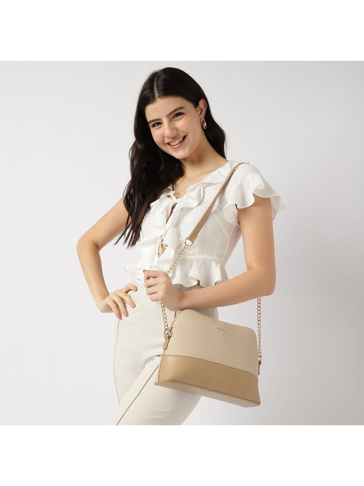 fastrack accessories Fastrack Beige Solid Velvet Touch Sling-picture-12