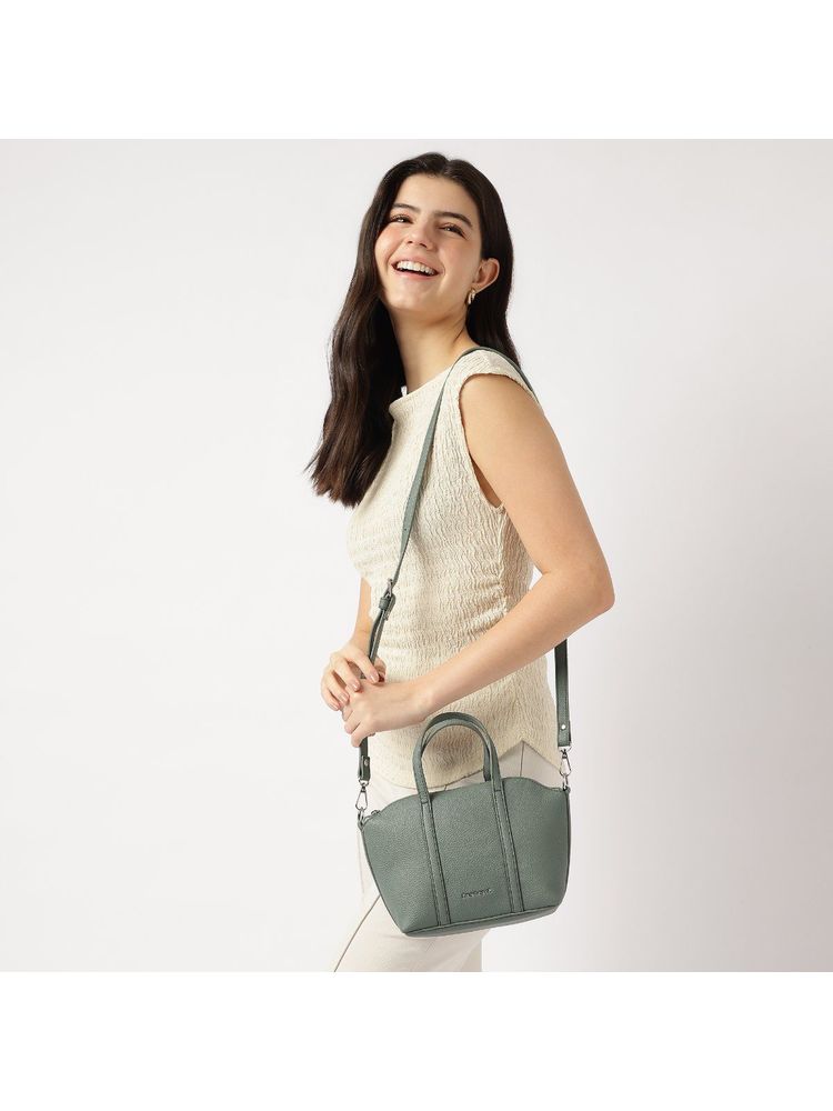 fastrack accessories Fastrack Green Textured Smooth Talker Sling Bag-picture-14