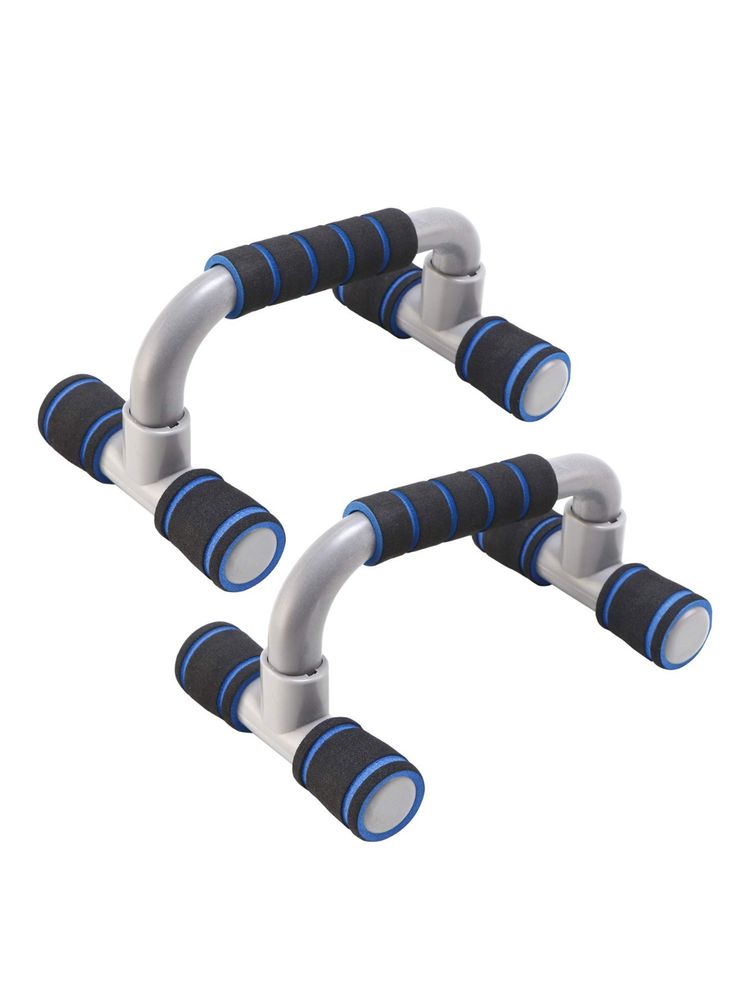 Strauss Moto Push Up Bar, Pair (Black-Blue)