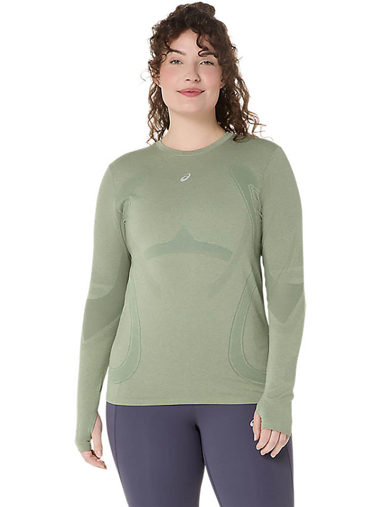 ASICS Women's Monument Green Whisper Green Road Seamless Top-picture-30