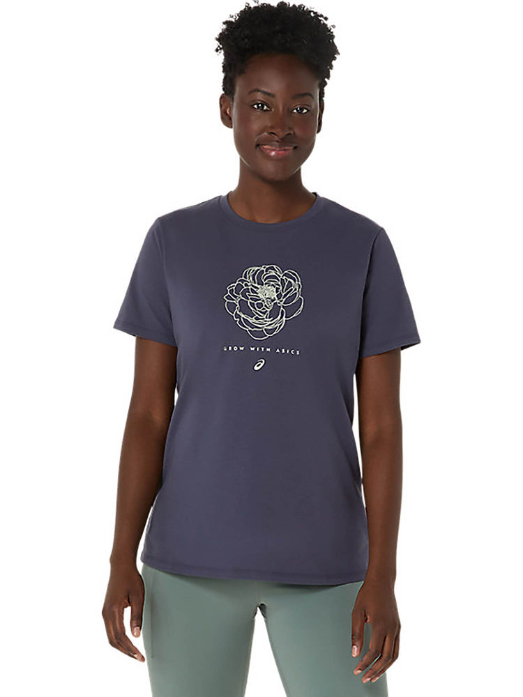ASICS Women's Indigo Blue Fog Flower Graphic Tee-picture-36