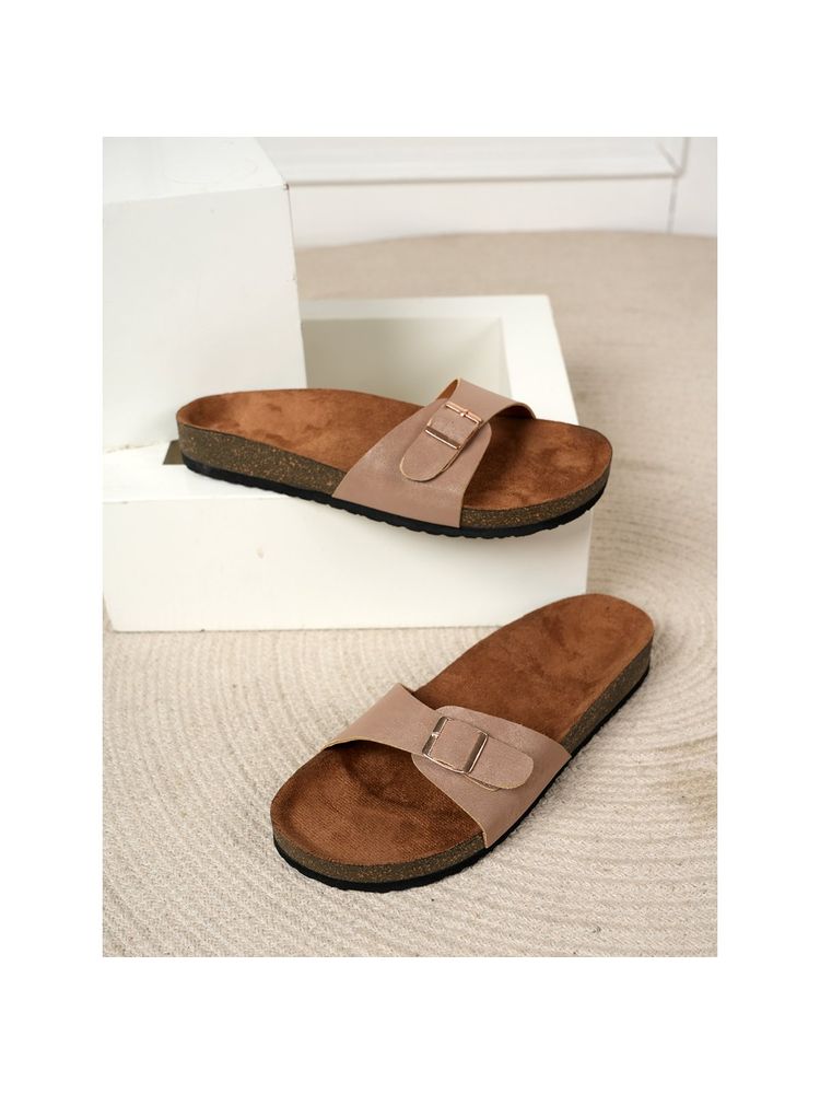 MOZAFIA Women Flat Brown Sandals-picture-25