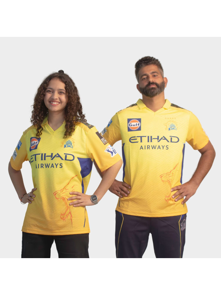 PlayR Chennai Super Kings Authentic IPL 2025 Adult Plain Match Jersey-image-33