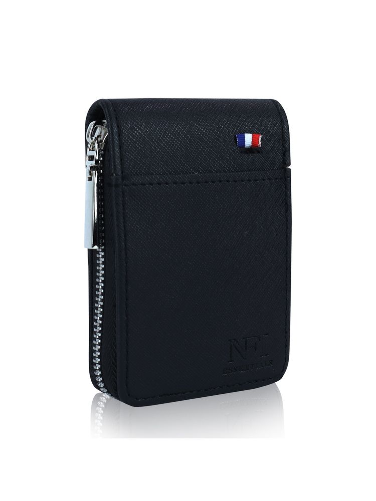 NFI Essentials PU Leather 9 Slots Credit Card Holder - Black-picture-13