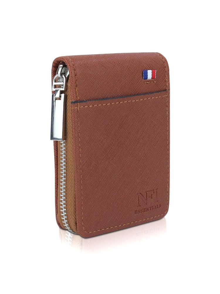 NFI Essentials PU Leather 9 Slots Credit Card Holder - Brown-picture-15