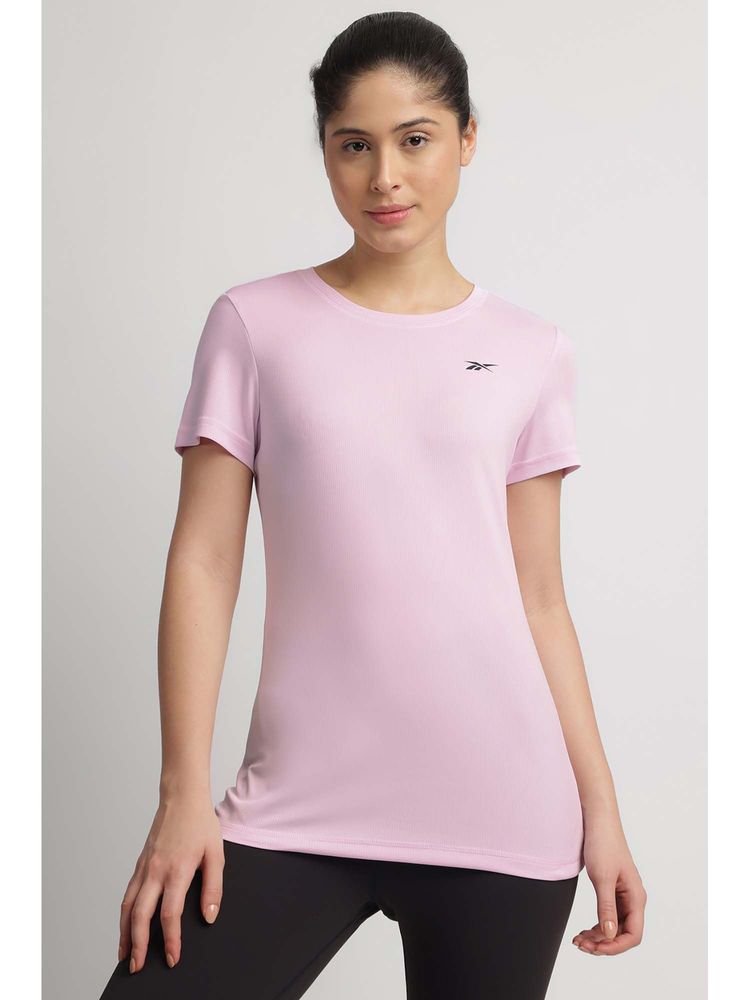 Reebok Women Pink Solid T-Shirt-picture-10