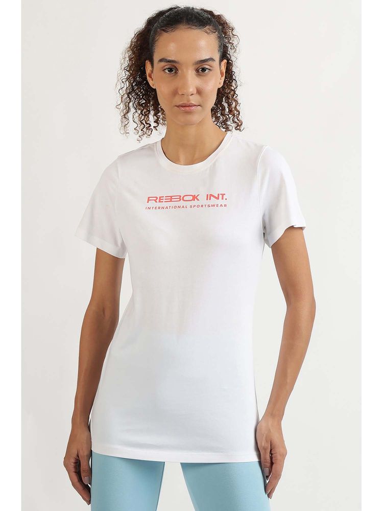 Reebok Women White Solid T-Shirt-picture-10