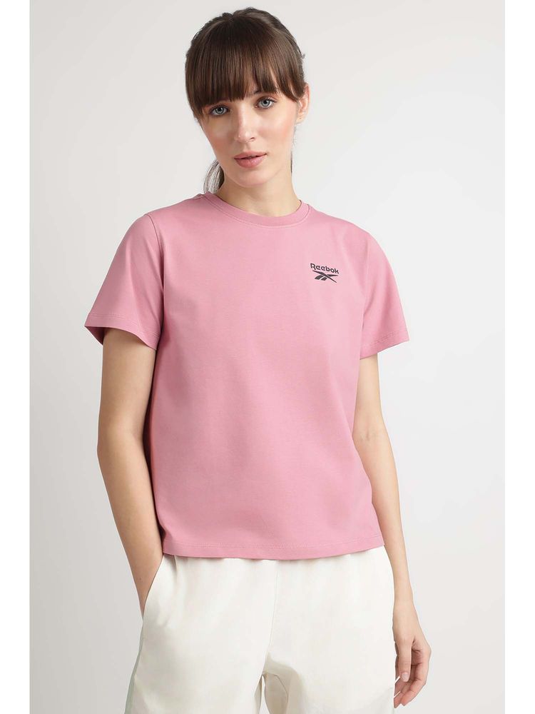 Reebok Women Pink Solid T-Shirt-picture-19