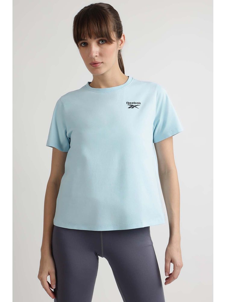 Reebok Women Blue Solid T-Shirt-picture-25