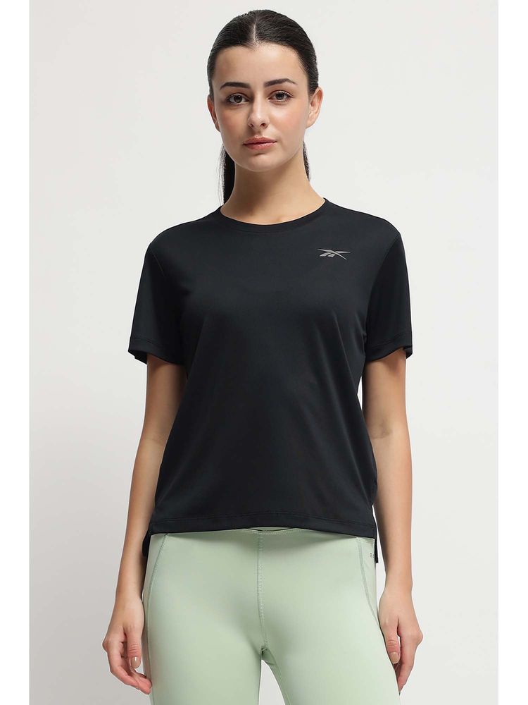 Reebok Women Black Solid T-Shirt-picture-11
