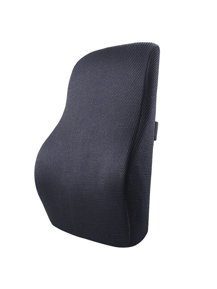 SLEEPSIA Memory Foam Lumbar Support Pillow, Ventilated With Cooling Gel, Lumbar Support Black