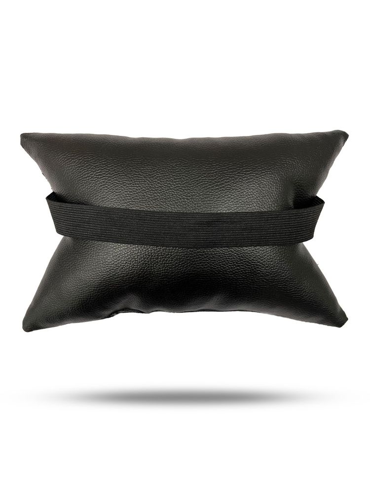 SLEEPSIA Small Car Headrest Pillow, Travel Neck Support for Car, Ultra Soft Pain Relief Black-image-4