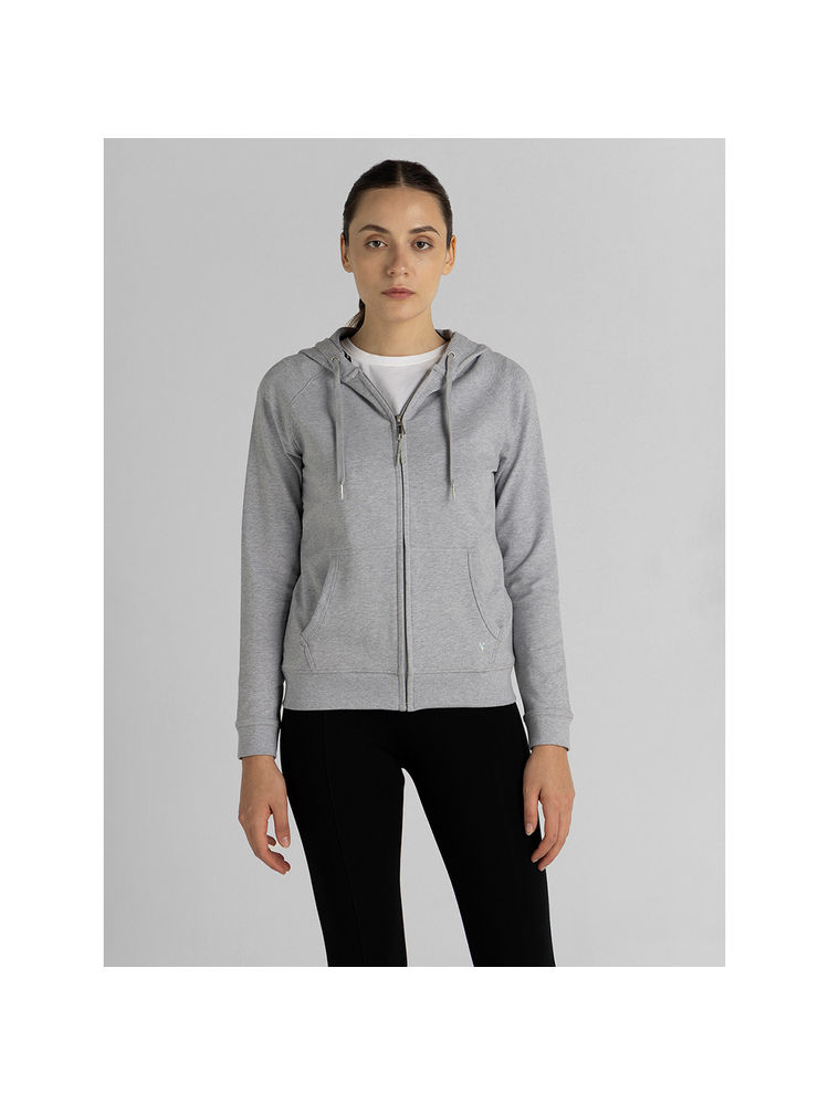 Van Heusen Woman Lingerie And Athleisure Antiviral And Smart Tech+ Hoodie Grey Melange-image-45