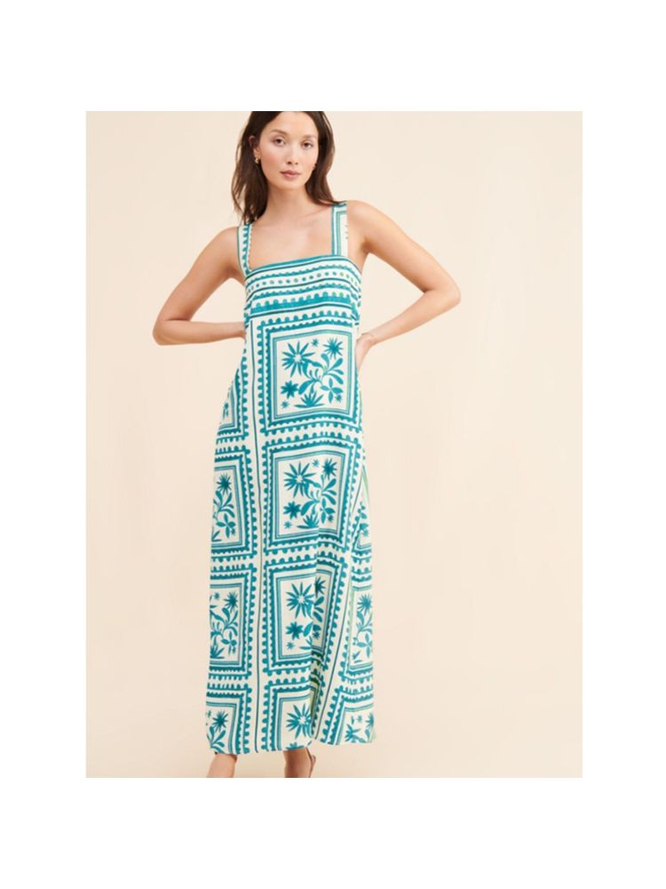 WomanLikeU Green Printed Beachwear Dress-picture-23