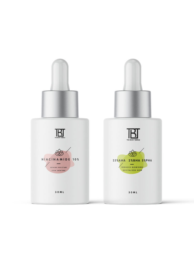 The Body Temple Niacinamide 10% & AHA 25% + BHA 2% + PHA 5% (30Ml Each - Pack Of 1)-image-21