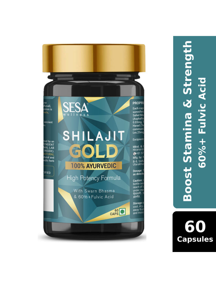 SESA Shilajit Gold Capsules With Swarna Bhasma & 60%+ Fulvic Acid-picture-28