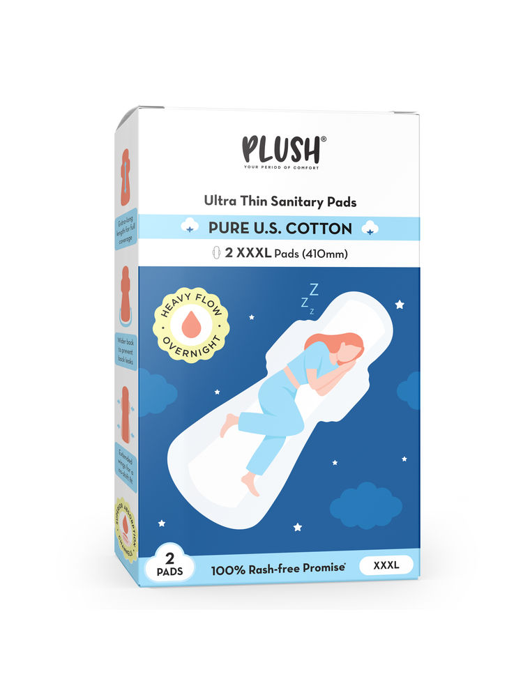 Plush 100% Cotton Rash-Free Night Sanitary Pads - 10XXXL-picture-14