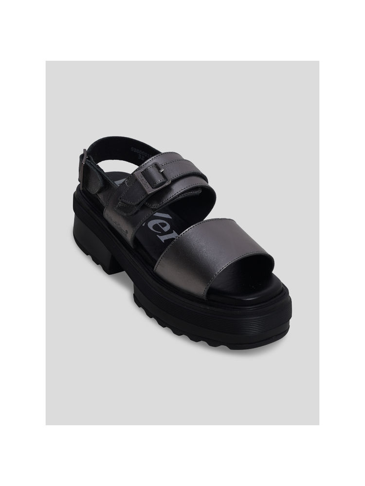 Kickers Women Heline Pewter Grey Sandals-image-4