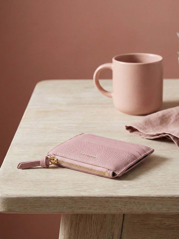 SILVIANO Pink Genuine Leather Luxury Zipper Wallet Rfid Gift Box Included-image-16