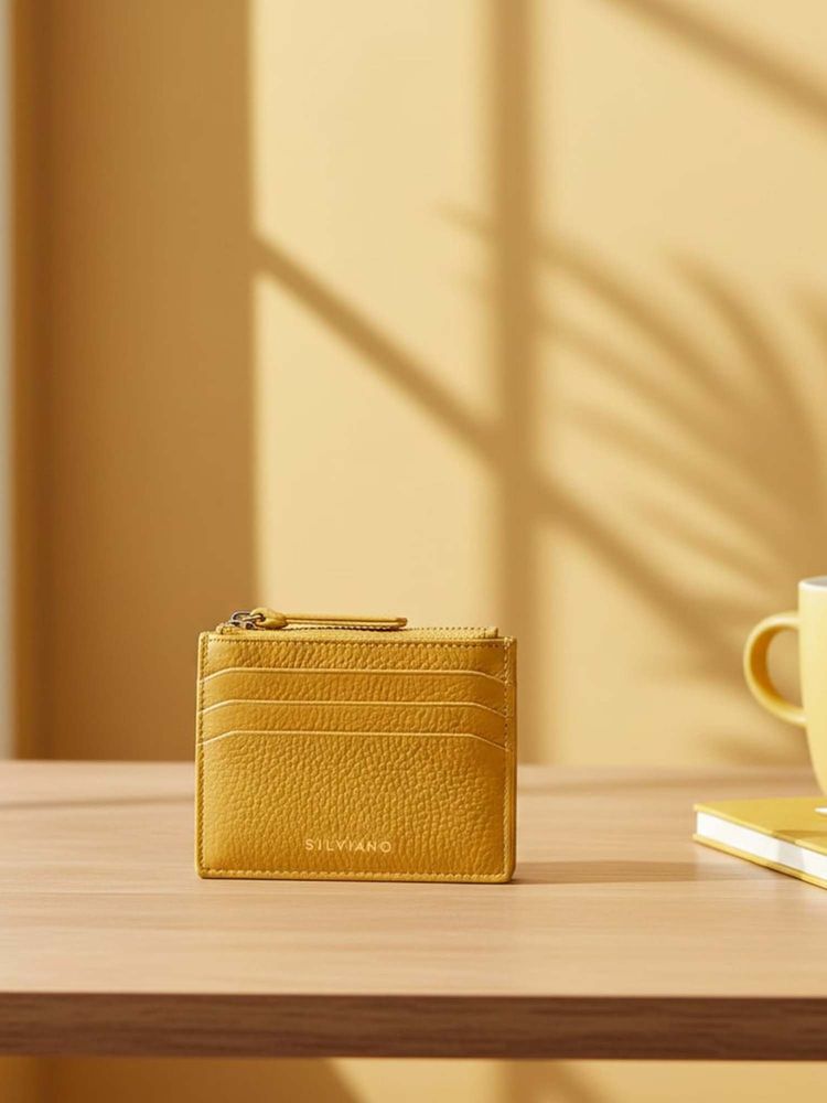 SILVIANO Yellow Genuine Leather Luxury Zipper Wallet Rfid Gift Box Included-picture-24