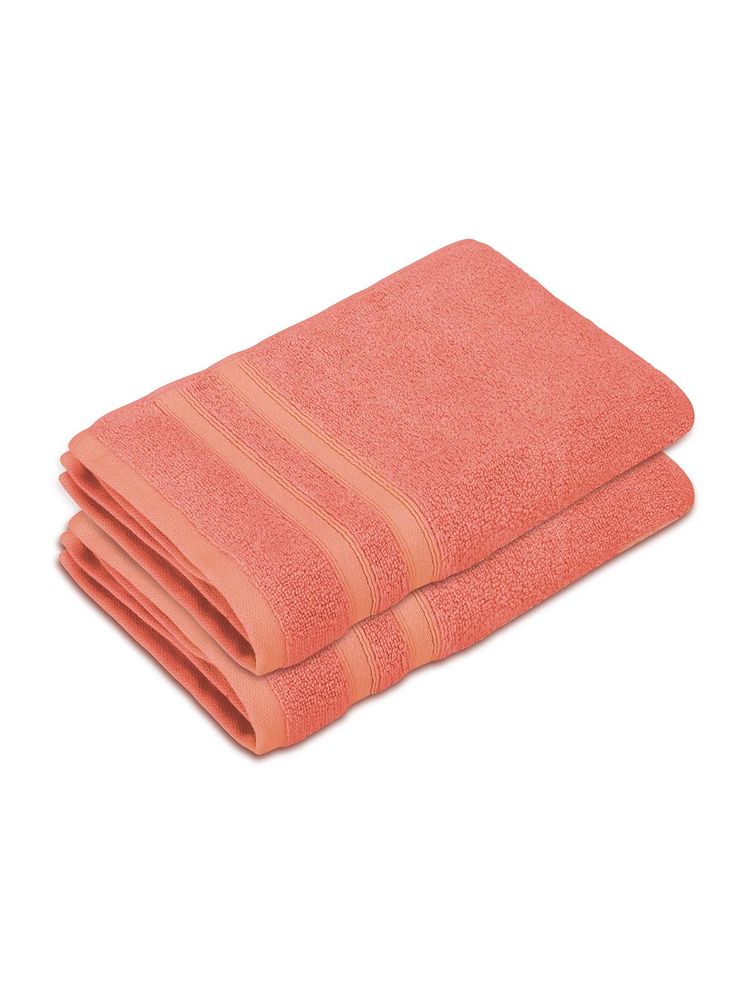 Boutique Living Zen Living Cotton Bamboo 550 Gsm Peach Hand Towels (Pack of 2)-picture-22