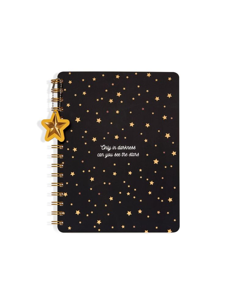 Doodle Collection Twinkling Stars Wiro B5 Hardbound Notebook with Bookmark Dangler & 2 Sticker Sheet