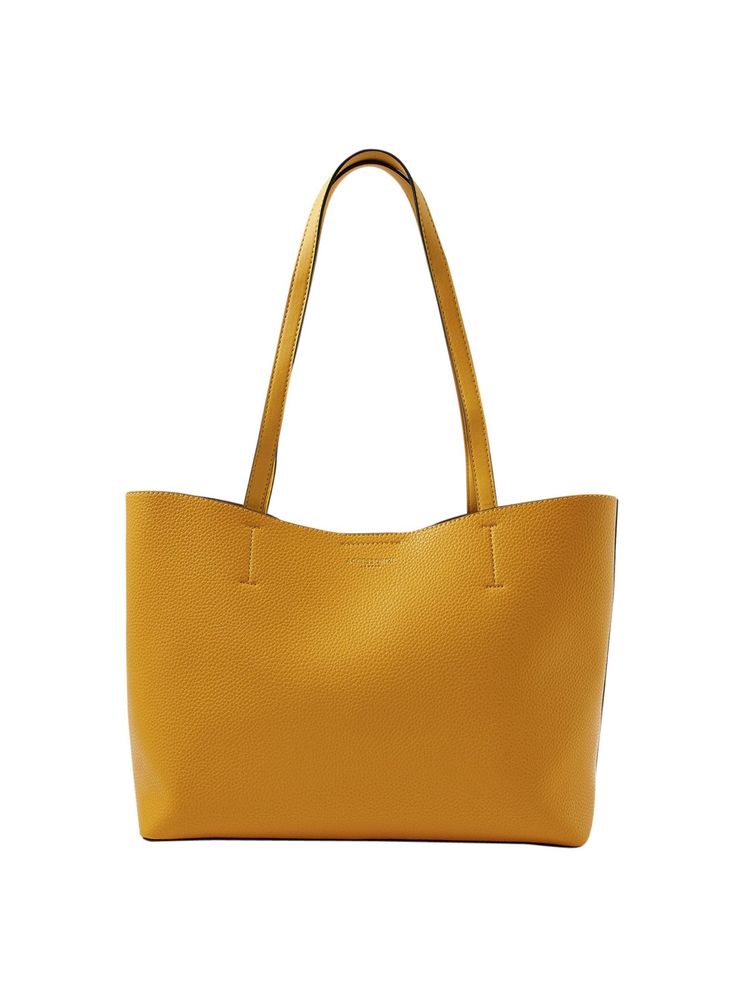 Accessorize London Leo Ochre Solid Tote Bag for Women-picture-13