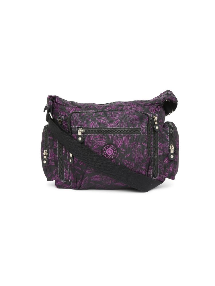 Baomi Crinkle Range Black & Purple Color Soft Case Nylon Sling Bag - Ba-2921031012-picture-17