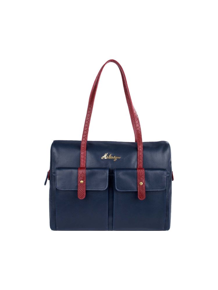 Hidesign Ee London 01 Blue Women's Tote Bag - (36 X 28 X 10 Cms)-picture-15
