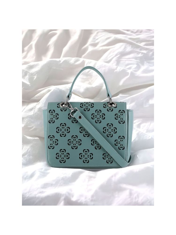 Toteteca Flower Laser Cut Sling Bag-Green-picture-13