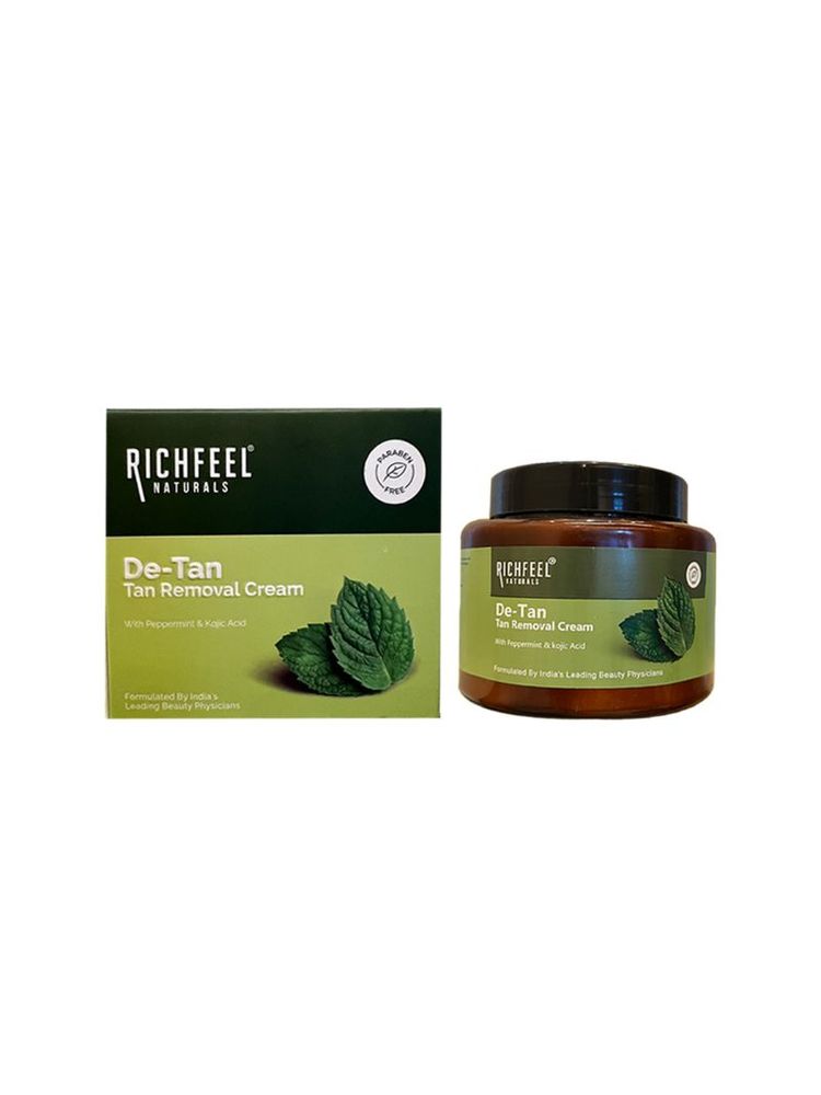 Richfeel De-tan Cream: Natural Tan Removal Face Pack with Peppermint, Honey & Cucumber , Ayurvedic-image-41