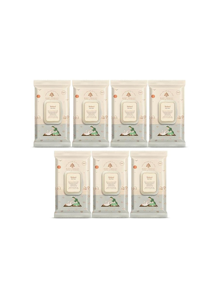 BABY FOREST Mulmul Baby Wipes - Pack of 7