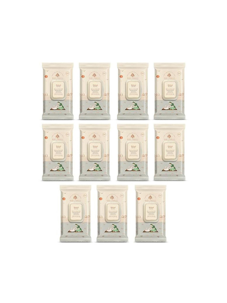 BABY FOREST Mulmul Baby Wipes - Pack of 11