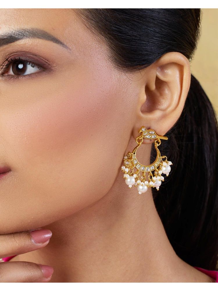 Indinoor Rasvini Kundan Polki Danglers-picture-2