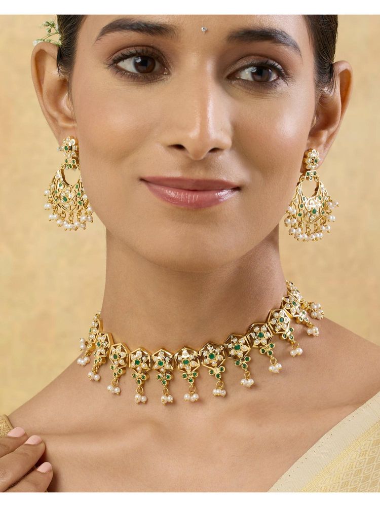 Indinoor Orvani Jadau Necklace Set-picture-10