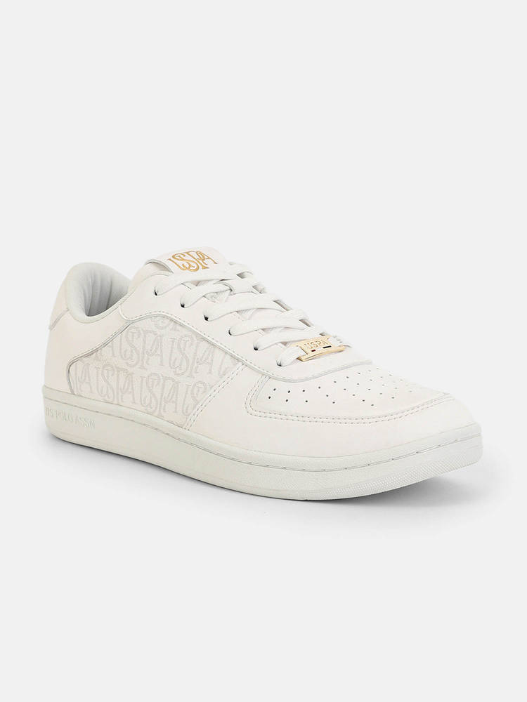 U.S. POLO ASSN. Women Veera Off White Monogram Sneakers