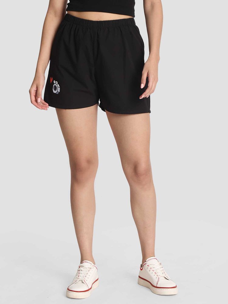 Bene Kleed Black Solid Mid-Rise Relaxed Fit Lounge Boxer Shorts-picture-17