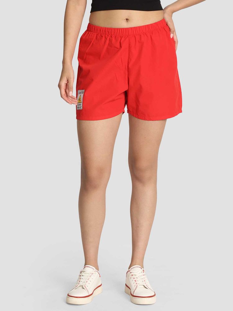 Bene Kleed Red Solid Mid-Rise Relaxed Fit Lounge Boxer Shorts-image-36