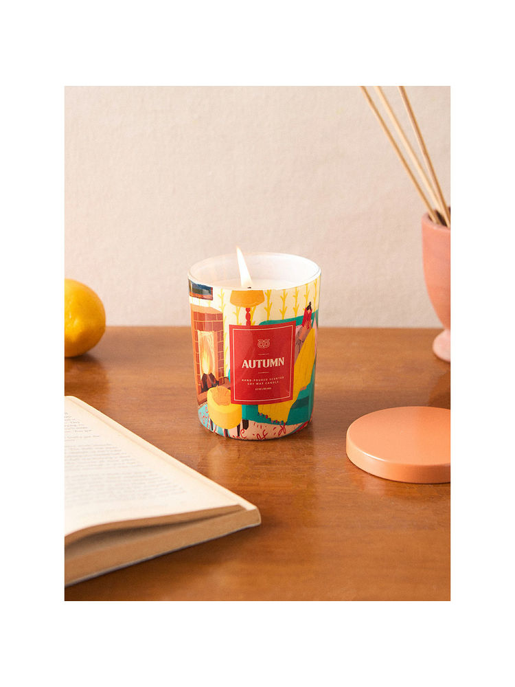 Chumbak Autmun Soy Wax Candle, Apple & Cinnamon-picture-25