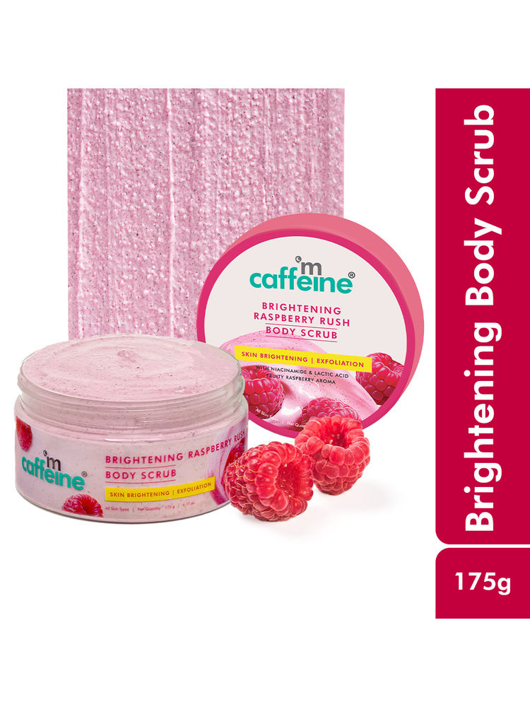 Mcaffeine Brightening Raspberry Rush Body Scrub Removes Tan & Brightens Skin