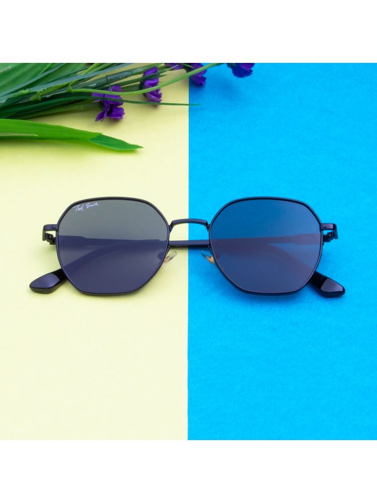 TED SMITH Hexagonal Grey Sunglasses for Men Women (52)-picture-23