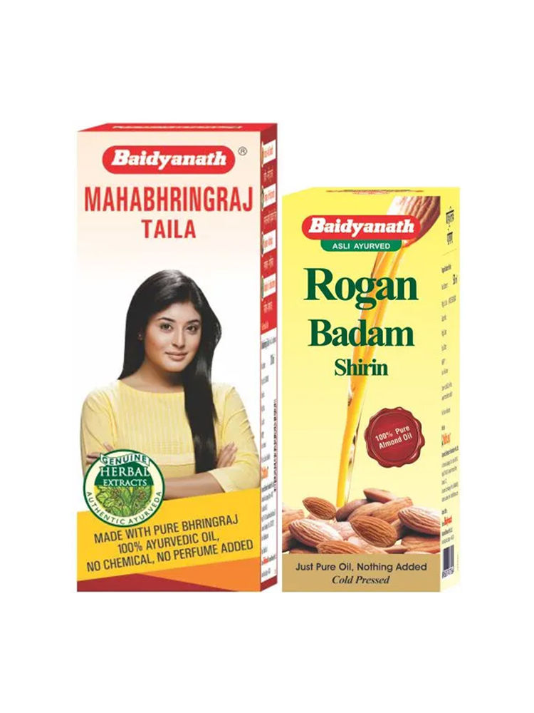 Baidyanath Maha Bhringraj Ayurvedic Hair Oil & Baidyanath Almond oil